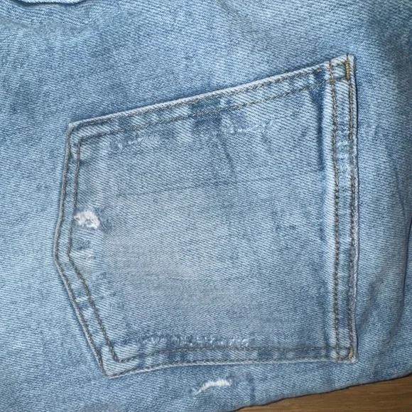 Zara Women's Size 4 Blue Skinny Leg Distressed Medium Wash Cotton Blend Jeans - Picture 12 of 15